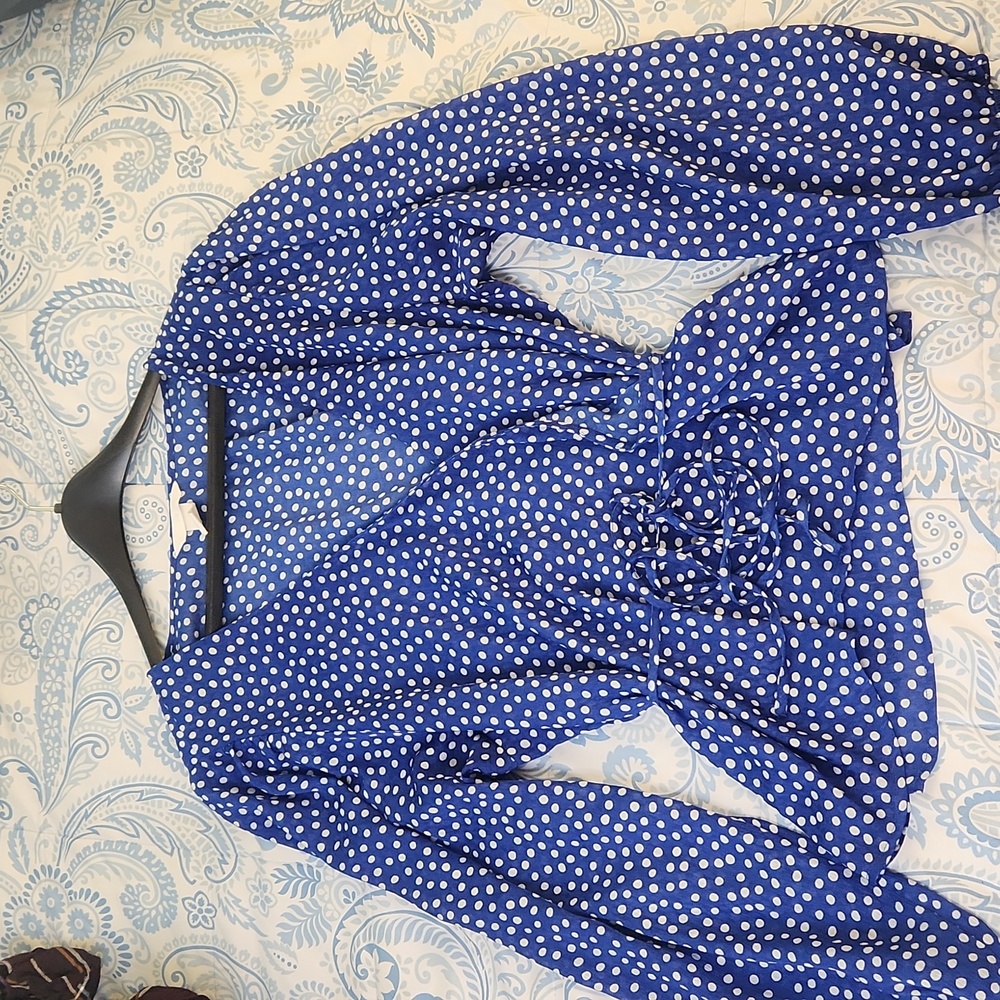 White Polka Dot Blouse